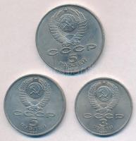 Szovjetunió 1987. 3R + 5R + 1990. 5R T:2 ph.
Soviet Union 1987. 3 Rubles + 5 Rubles + 1990. 5 Ruble...