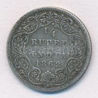 Brit-India 1862. 1/4R Ag "Viktória" T:2-
British India 1862. 1/4 Rupee Ag "Victoria&...