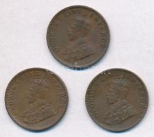 Brit-India 1933-1936. 1/4R Br "V. György" (3xklf) T:2 British India 1933-1936. 1/4 Rupee Br "George V" (3xdiff) C:XF