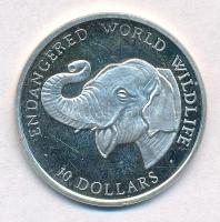 Cook-szigetek 1990. 10$ Ag "Elefánt" T:PP ujjlenyomat
Cook Islands 1990. 10 Dollars "...