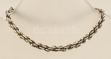 Ezüst(Ag) masszív walles karkötő, jelzett, h: 20 cm, nettó: 13,3 g