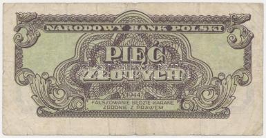 Lengyelország / Lengyel Nemzeti Felszabadítási Bizottság 1944. 5Zl T:III-
Poland / Committee of Nat...