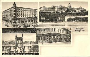 Budapest, Királyi vár, Dörge Frigyes Bank Rt. reklám, Erszébet híd, Kossuth Lajos utca (EK)