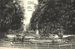 Pozsony, Pressburg, Bratislava; Aupark / Ligeti díszkert. Neffe J. kiadása / park, ornamental gardens