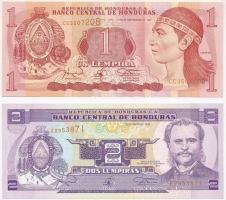 Honduras 1994. 2L + 1997. 1L T:I Honduras 1994. 2 Lempiras + 1997. 1 Lempira C:UNC