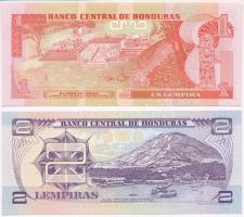 Honduras 1994. 2L + 1997. 1L T:I
Honduras 1994. 2 Lempiras + 1997. 1 Lempira C:UNC