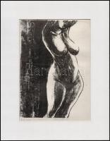 Molnár Dénes (1947-2000): Idol 11., litho, papír, jelzett, számozott (1/12), paszpartuban, 26×18 cm
