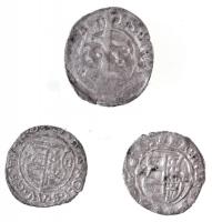 3db-os vegyes magyar denár tétel, közte 1630K-B Denár Ag "II. Ferdinánd" T:2-