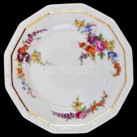 Rosenthal virágmintás süteményes tányér, 5 db, matricás, jelzett, hibátlan, d: 17 cm