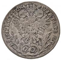 1770G/IB-FL 20kr Ag "II. József" (6,5g) T:2-  
Hungary 1770G/IB-FL 20 Kreuzer Ag "Jo...