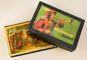 1959 Történelmi fejtörő, kártyajáték, teljes, eredeti dobozában