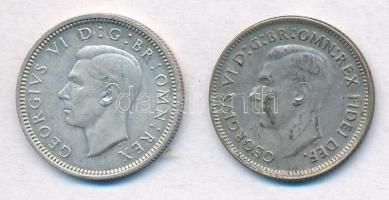 Vegyes: Ausztrália 1950. 6p Ag + Nagy-Britannia 1940. 6p Ag T:2 Mixed: Australia 1950. 6 Pence Ag + Great Britain 1940. 6 Pence Ag C:XF