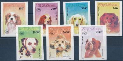 Stamp exhibition; Dog imperforate set, Bélyegkiállítás; Kutya vágott sor
