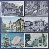 Nagyméretű cipős doboz benne sok száz modern képeslap továbbá 50-es évek és kevés háború előtti is: főleg magyar városképek. Érdekes, tartalmas, változatos anyag!!