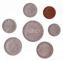 Ausztria 1937. 1gr-5Sch (7xklf) minipénz sor T:2 Austria 1937. 1 Groschen - 5 Schilling (7xdiff) miniature coin set C:XF