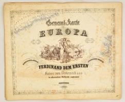 General-Karte von Europa in 25 Blaettern von Joseph Scheda. Wien, 1845-1847. Artaria. 19 l + 1 l (összesítés). (6. lap hiányzik: 6,11,12,13,16,17) Hajtott, foltos lapokkal. Európa térkép sorozat. A rézmetszetű lapokon Szentpétervár, München, Berlin, Nápoly térképeivel.46x55 cm / 25 maps of Europe. (6 missing). with maps of St Petersburg, Napoli, Münnich, Berlin. Etchings, most of them stained. .