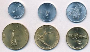 Szlovénia 1992. 10s-5T (6xklf) forgalmi sor T:1,1- Slovenia 1992. 10 Stotinov - 5 Tolarjev (6xdiff) coin set C:UNC,AU