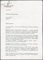 1973 Vas Zoltán (1903-1983) író, 56-os államminiszter ellen foganatosított házkutatás határozata.  V...