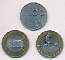 Szlovénia 2001. 100T + 2002. 500T + 2005. 500T T:1-
Slovenia 2001. 100 Tolarjev + 2002. 500 Tolarje...
