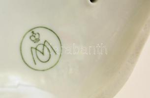 Metzler & Ortloff porcelán kacsa békával, kézzel festett, jelzett, nagyon apró kopásokkal, m: 8 ...