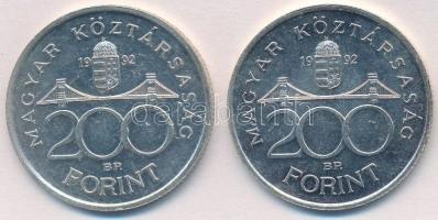 1992. 200Ft Ag "MNB" (2x) T:2