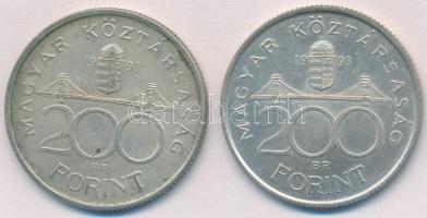 1993. 200Ft Ag "MNB" (2x) T:2