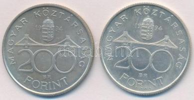 1994. 200Ft Ag "Deák" (2x) T:2