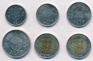 Szaúd-Arábia 1979-2002. 5h-100h (6xklf) T:1-
Saudi Arabia 1979-2002. 5 Halala - 100 Halala (6xdiff)...