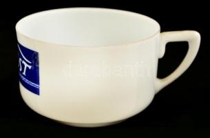"Az Est" csehszlovák porcelán teáscsésze, jelzett, kopásnyomokkal, m: 5 cm, d: 8 cm