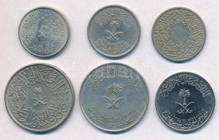 Szaúd-Arábia 1937-1987. 1/2g-100h (6xklf) T:1-,2 Saudi Arabia 1937-1987. 1/2 Ghirsh - 100 Halala (6xdiff) C:AU,XF