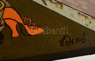 Biró jelzéssel: A puttó látogatása. Üvegfesték, üveg, sérült, 30,5×22 cm