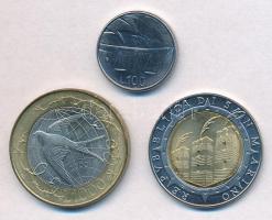 San Marino 1990. 100L + 1992. 500L + 2000. 1000L T:1-
San Marino 1990. 100 Lire + 1992. 500 Lire + ...