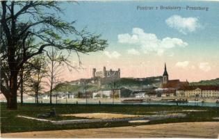 Pozsony, Pressburg, Bratislava; látkép, vár. Sudek Antonin kiadása / general view, castle (EK)