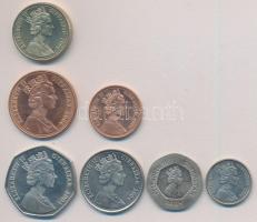 Gibraltár 2004. 1p - 1P (7xklf) T:1-
Gibraltar 2004. 1 Penny - 1 Pound (7xdiff) C:AU