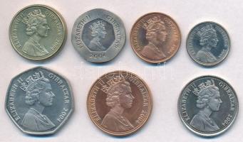 Gibraltár 2004. 1p - 1P (7xklf) T:1- Gibraltar 2004. 1 Penny - 1 Pound (7xdiff) C:AU