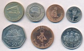 Gibraltár 2004. 1p - 1P (7xklf) T:1-
Gibraltar 2004. 1 Penny - 1 Pound (7xdiff) C:AU