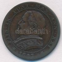 Olasz Államok/Pápai Állam 1867R 1S (5c) Cu "IX. Piusz" T:2- Italian States/Papal States 1867R 1 Soldo (5 Centesimi) Cu "Pius IX" C:VF Krause KM#1372.2