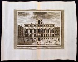 cca 1715-1750 Domenico Lovisa (1690 k.-1750 k.): Velence: Palatium Pisani rézmetszet, papír, a szerz...