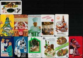 1966-2009 23 db különböző kártyanaptár vendéglátás témában