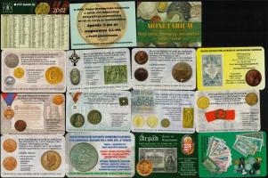 2002-2018 20 db különböző numizmatikai témájú kártyanaptár