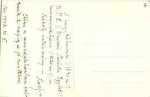 1933 Brassó, Kronstadt, Brasov; Nagykőhavasi BTE (Brassói Turista Egylet) menedékháza, székely intéz...