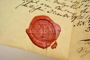 1830 Kiskunszabadszállás város szerződése só árusításról . A városi elöljárók aláírásával és a város...