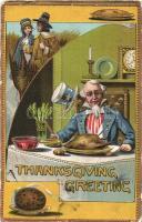 Thanksgiving greeting card, Emb. litho (EB)