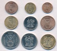 Dél-Afrika 1996-2001. 1c-5R (9xklf) T:1,1- South Africa 1996-2001. 1 Cent - 5 Rand (9xdiff) C:UNC,AU