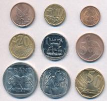 Dél-Afrika 1996-2001. 1c-5R (9xklf) T:1,1-
South Africa 1996-2001. 1 Cent - 5 Rand (9xdiff) C:UNC,A...