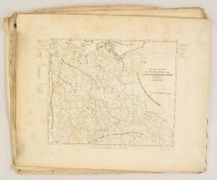 XIX. sz. eleje: 13 db nagyméretű rézmetszetű ország térkép jó állapotban 45x55 cm / 13 large etched maps 45x55 cm