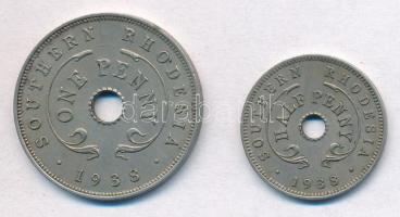 Dél-Rodézia 1938. 1/2p Cu-Ni + 1p Cu-Ni T:1-
Southern Rhodesia 1938. 1/2 Penny Cu-Ni + 1 Penny Cu-N...