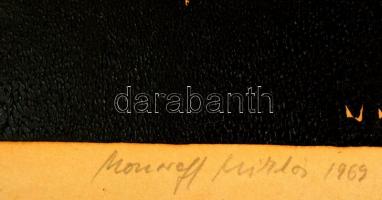 Mazsaroff Miklós (1929-1997): Nagyanyám, szitanyomat, papír, jelzett, 23,5×17 cm