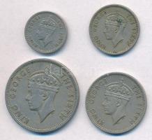 Dél-Rodézia 1948. 3p Cu-Ni + 6p Cu-Ni + 1Sh Cu-Ni + 2Sh Cu-Ni "VI. György" T:2 Southern Rhodesia 1948. 3 Pence Cu-Ni + 6 Pence Cu-Ni + 1 Shilling Cu-Ni + 2 Shillings Cu-Ni "George VI" C:XF