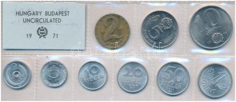 1971. 2f-10Ft (9xklf) érmés forgalmi sor fóliatokban T:1 2Ft-on patina
Adamo FO4